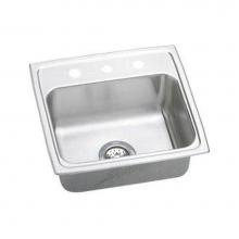 Elkay LRQ19190 - 18 Gauge Stainless Steel 19.5'' x 19'' x 7.5'' Single Bowl Top Mount