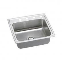 Elkay LRQ25210 - 18 Gauge Stainless Steel 25'' x 21.25'' x 7.875'' Single Bowl Top Mo