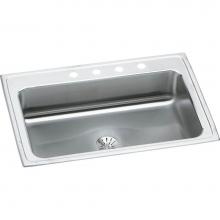 Elkay LRS3322PD0 - Lustertone Classic Stainless Steel 33'' x 22'' x 7-5/8'', Single Bow