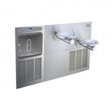 Elkay LZWS-SFGRN28K - ezH2O Bottle Filling Station and SwirlFlo Bi-Level Fountain, High Efficiency Filtered Refrigerated