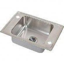 Elkay PSDKAD251755X - 20 Gauge Stainless Steel 25'' x 17'' x 5.5'' Single Bowl Drop-in Sin
