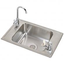 Elkay PSDKR2517VRC - 20 Gauge Stainless Steel 25'' x 17'' x 7.125'' Single Bowl Drop-in S