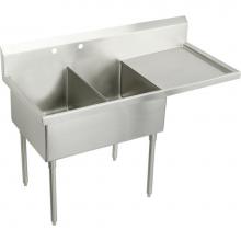 Elkay SS8254ROF4 - Sturdibilt Stainless Steel 79-1/2'' x 27-1/2'' x 14'' Floor Mount, D