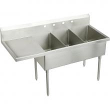 Elkay SS8360LOF4 - Sturdibilt Stainless Steel 85-1/2'' x 27-1/2'' x 14'' Floor Mount, T
