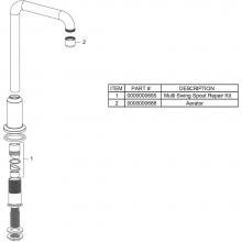 Elkay LK394A - DECK MOUNT BASE W/ 8 IN GOOSENECK RIGID SPOUT