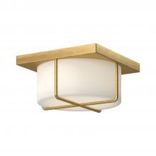 Kuzco Lighting Inc FM45910-BG/OP - REGALO|10"|FLUSH MOUNT|BRUSHED GOLD|OPAL GLASS|120V|ELV|LED 3000K|90CRI|16W
