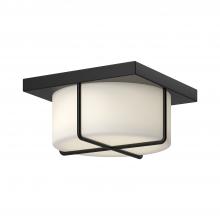 Kuzco Lighting Inc FM45910-BK/OP - Regalo 10-in Black/Opal Glass LED Flush Mount