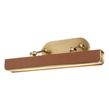 Kuzco Lighting Inc PL307919VBCL - VALISE PICTURE LIGHT LED VINTAGE BRASS COGNAC LEATHER