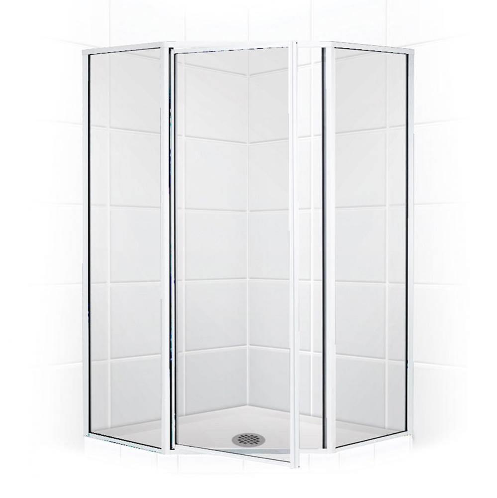 Neo Angle Shower Enclosure with Clear Glass, 42&apos;&apos;, Chrome