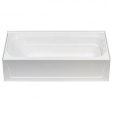 Mustee And Sons T6030RBT - Topaz Bathtub, Fiberglass, Biscuit, Right Hand