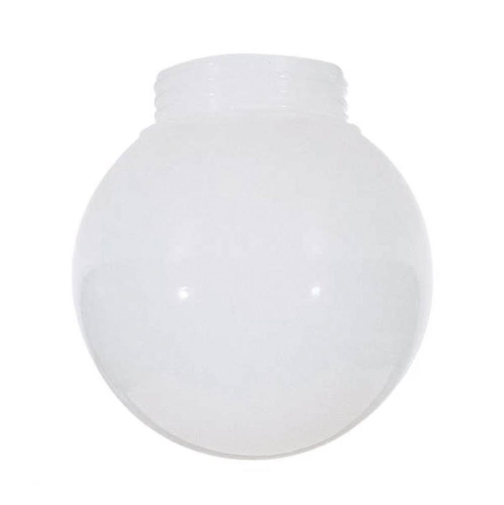 White Lexan 3-11/64 Threaded 6&apos;&apos; Ball