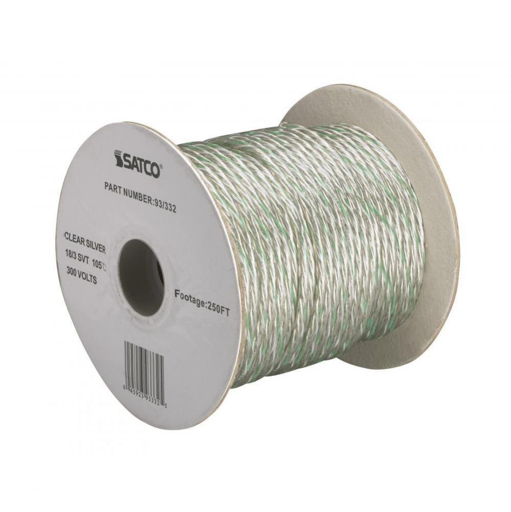 18/3 Svt Silver with Sm. Grn Line