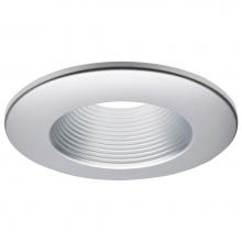 Satco 80-979 - Deep Baffle Trim; 6 Inches; Brushed Nickel Finish