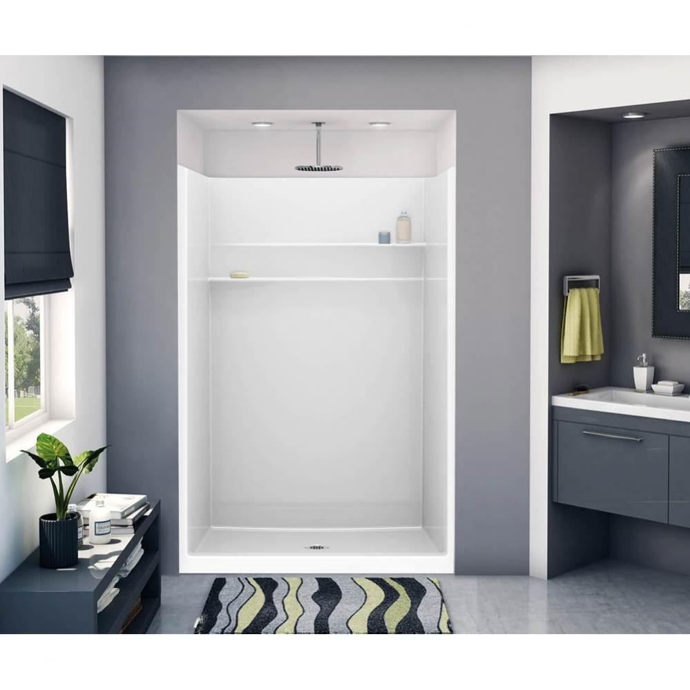 FHA 4836 SH AcrylX Alcove Center Drain One-Piece Shower in Thunder Grey