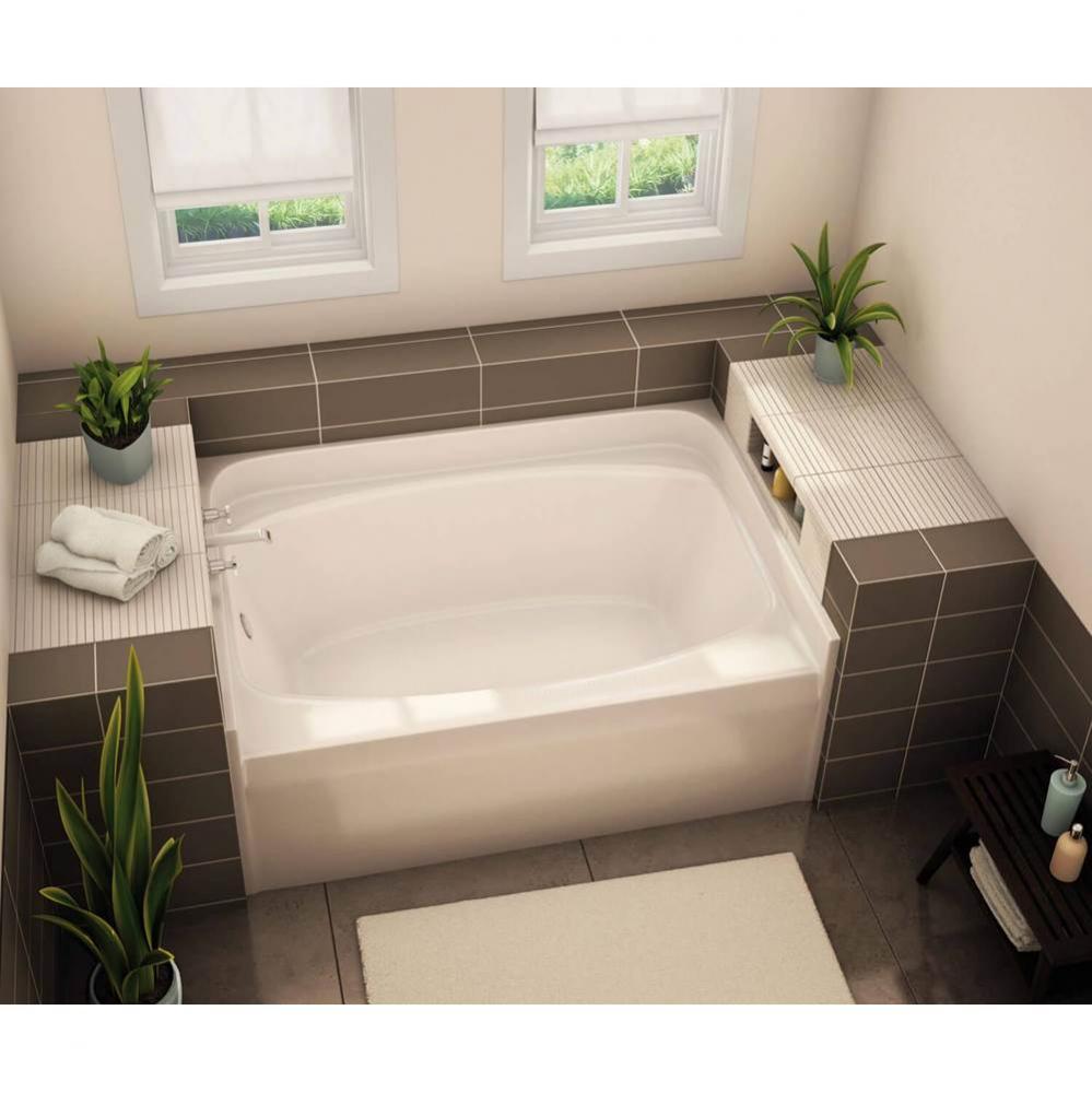 GT-4260 60 in. x 40.5 in. Rectangular Alcove Bathtub with Center Drain in White