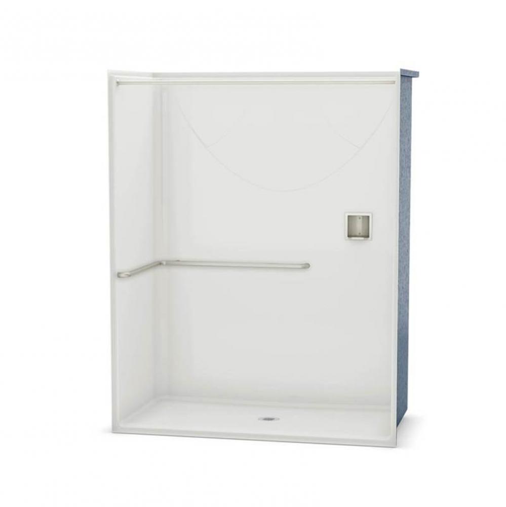 OPS-6030 with ADA/ANSI Grab Bar 60 in. x 30.25 in. x 76.625 in. 1-piece Alcove Shower with Right-h