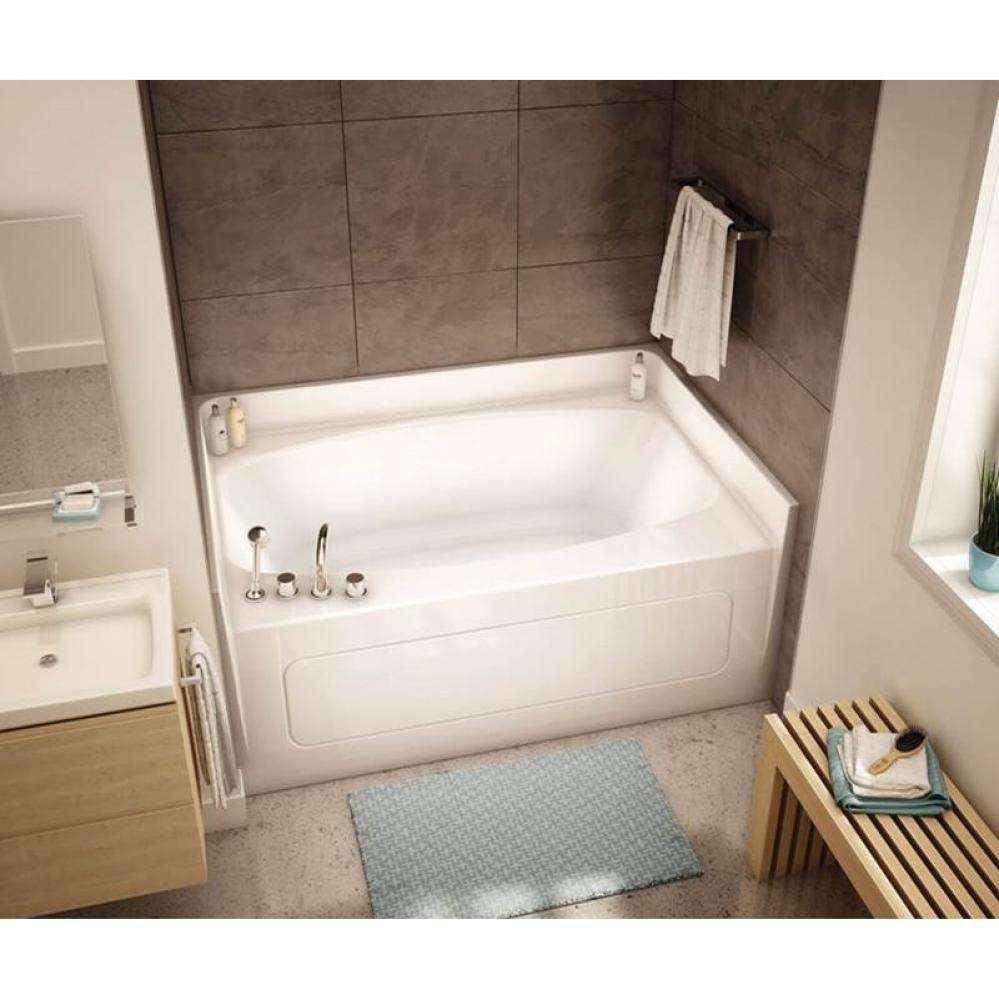 GT-4260AP 60 in. x 42 in. Rectangular Alcove Bathtub with Center Drain in White