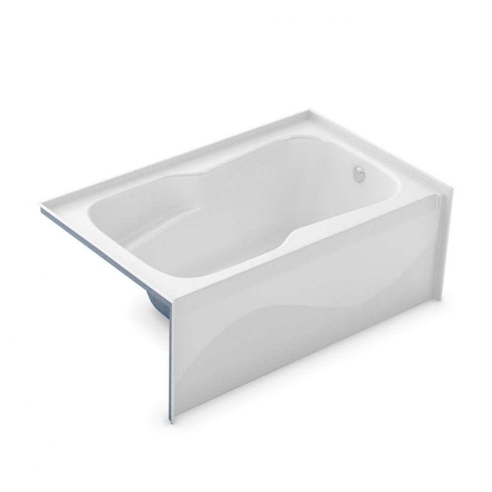 SBA-3660 60 in. x 36.5 in. Rectangular Alcove Bathtub with Right Drain in Biscuit