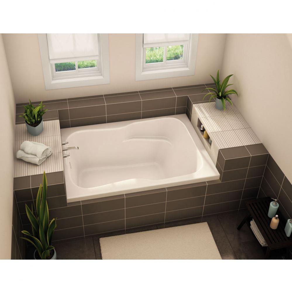 SBF-3260 60 in. x 32 in. Rectangular Alcove Bathtub with Left Drain in Biscuit