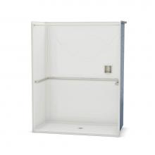 Aker 141331-000-002 - OPS-6030-RS with ADA Grab Bar 60 in. x 30.25 in. x 76.625 in. 1-piece Alcove Shower with No Seat,