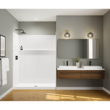 Aker 141523-000-004 - FHA 6038 SH AcrylX Alcove Center Drain One-Piece Shower in Bone