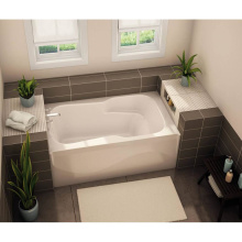 Aker 141080-058-002-501 - SBA-3660 AFR AcrylX Alcove Left-Hand Drain Homestead Bath in White