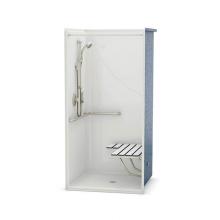 Aker 141278-R-000-002 - OPS-3636 MASS Compliant 36 in. x 36 in. x 76.625 in. 1-piece Alcove Shower with Right-hand Grab Ba