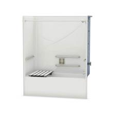 Aker 141314-R-000-002 - OPTS-6032 ADA Compliant 57 in. x 31.5 in. x 69.75 in. 1-piece Tub Shower with Right Drain in White