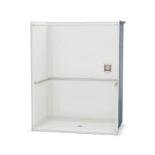 Aker 141338-000-002 - OPS-6036-RS with ADA Grab Bar 60 in. x 36 in. x 76.625 in. 1-piece Alcove Shower with No Seat, Cen