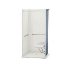 Aker 141367-L-000-002 - OPS-3636-RS with MASS Grab Bar and Seat 36 in. x 36 in. x 76.625 in. 1-piece Alcove Shower with Le