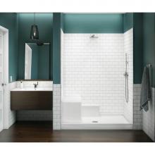 Aker 141384-L-000-002 - NF 6036 60 in. x 36 in. x 24 in. Shower Base with Left Seat, Center Drain in White