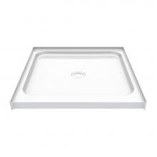Aker 142026-000-002 - SPL 3636 35.875 in. x 36 in. x 4.375 in. Shower Base with Center in White