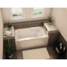 Aker 141079-L-000-007 - SBA-3260 60 in. x 32.5 in. Rectangular Alcove Bathtub with Left Drain in Biscuit
