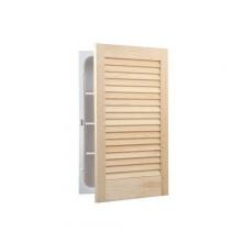 Broan-Nutone 609 - Basic Louver Door, Recessed, 16 in.W x 26 in.H, Unfinished Pine.