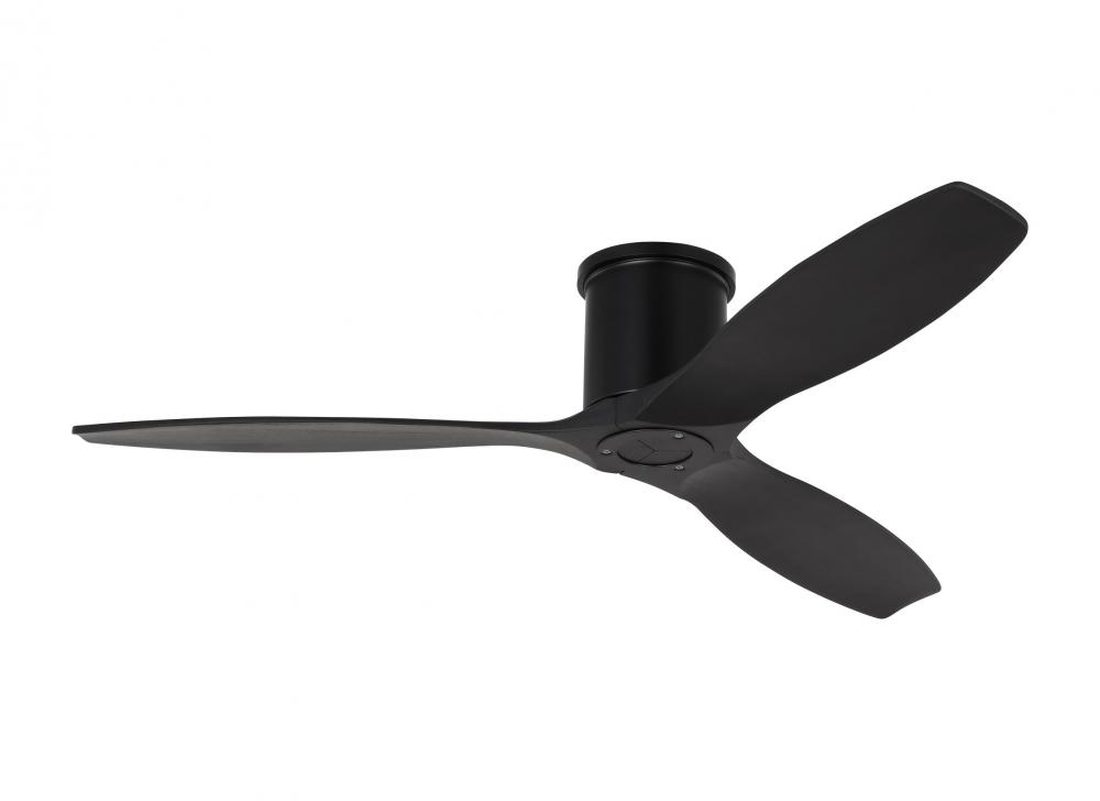 Collins 52-inch indoor/outdoor smart hugger ceiling fan in midnight black finish