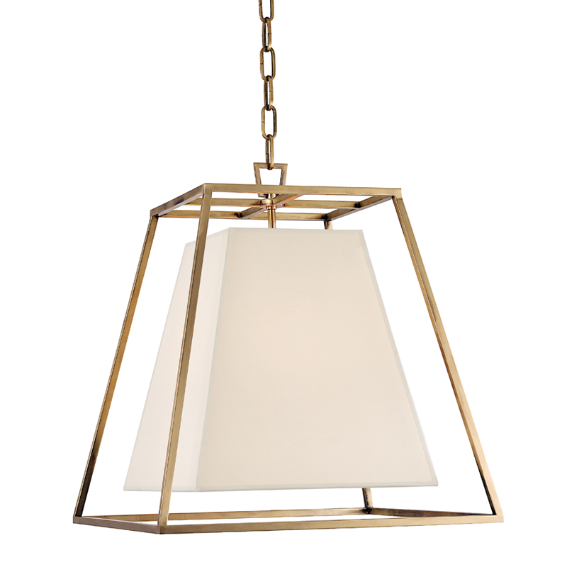 4 LIGHT PENDANT w/WHITE SHADE