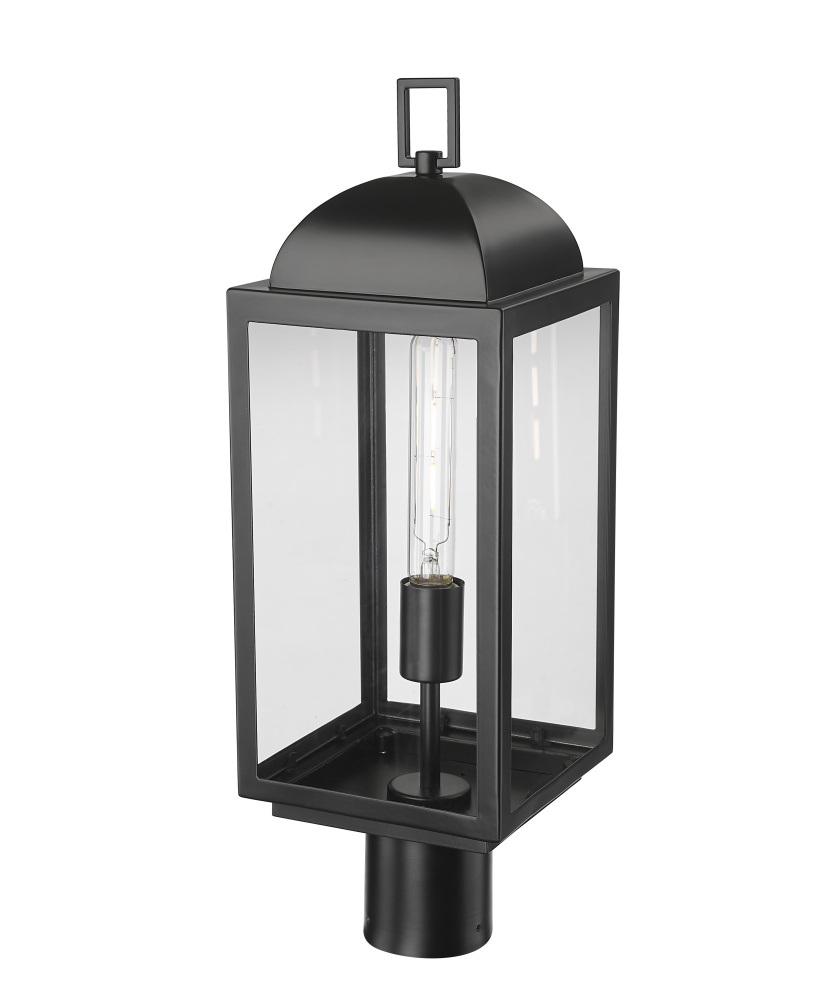 Beaufort 21.25&#34; High 1-Light Outdoor Post Lantern - Powder Coated Black