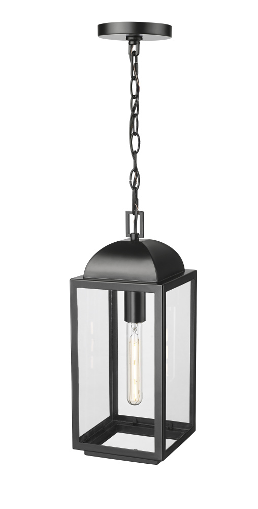 Beaufort 7&#34; Wide 1-Light Outdoor Hanging Lantern - Powder Coated Black