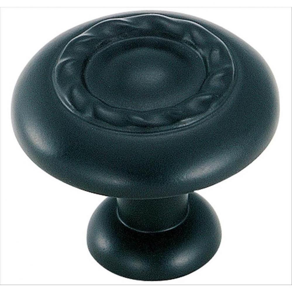 Inspirations 1-1/4 in (32 mm) Diameter Flat Black Cabinet Knob