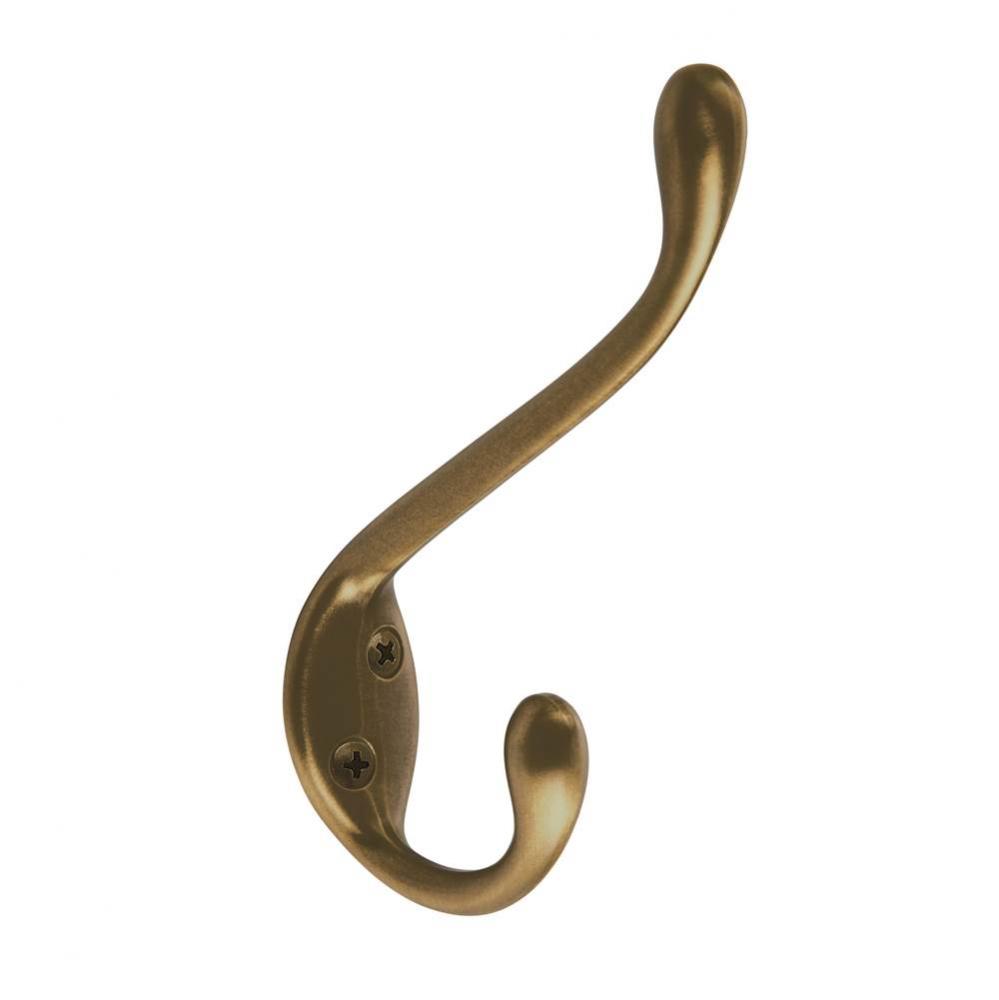 Large Gilded Bronze Coat and Hat Hook