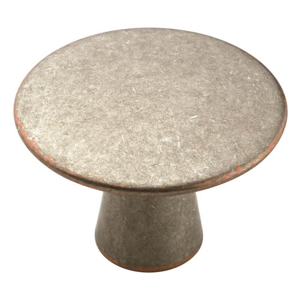 Essential&apos;&apos;Z 1-9/16 in (40 mm) Diameter Weathered Nickel Copper Cabinet Knob