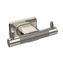 Amerock BA26613PNSS - Esquire Double Robe Hook in Polished Nickel/Stainless Steel
