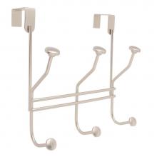 Amerock H55548S - 3 Hook Silver Over-the-Door Hook Rack