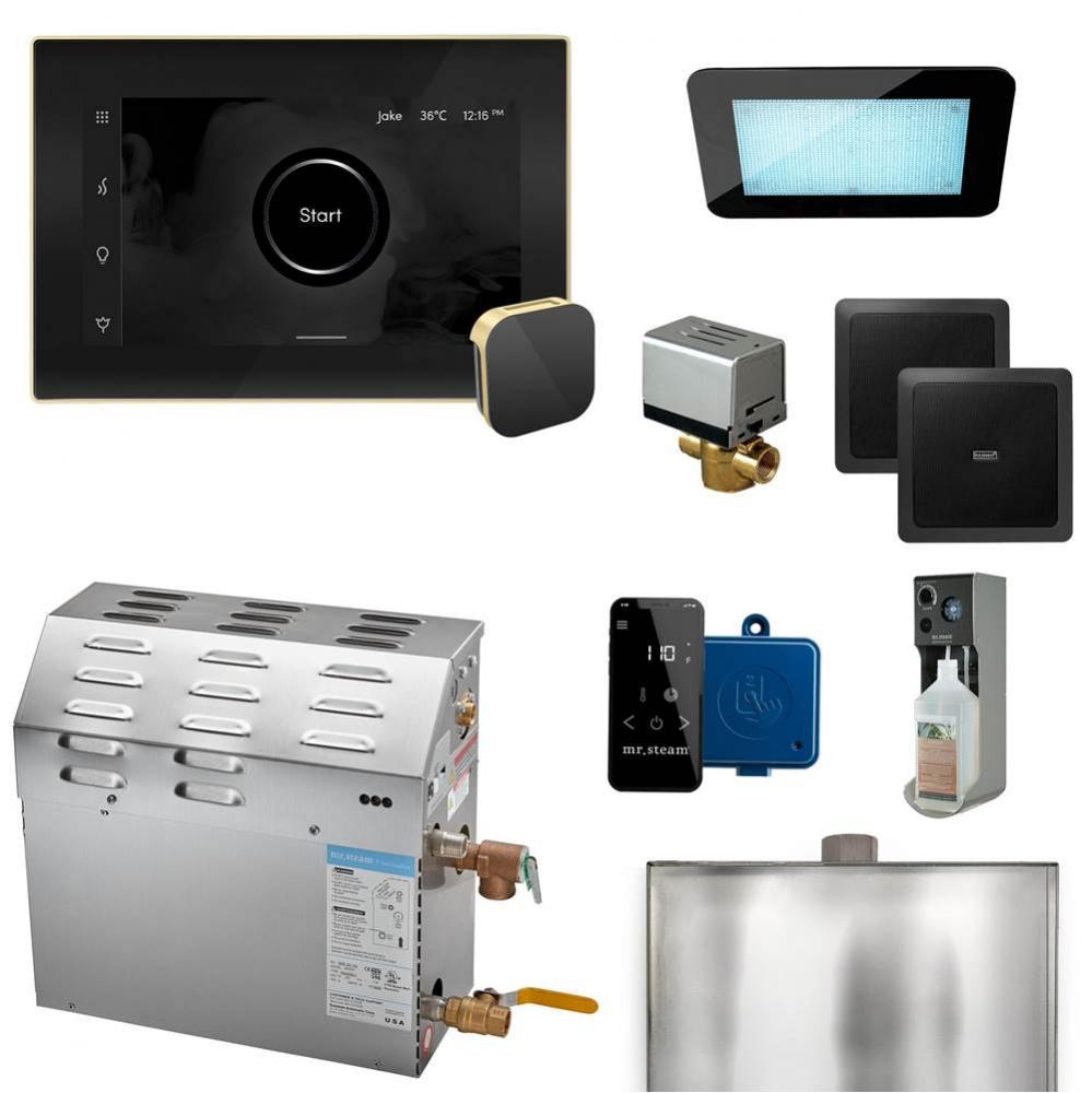 MS (XDream) 9000-Watt Steam Generator with iSteamX Control and Aroma Glass Steamhead in Black Sati
