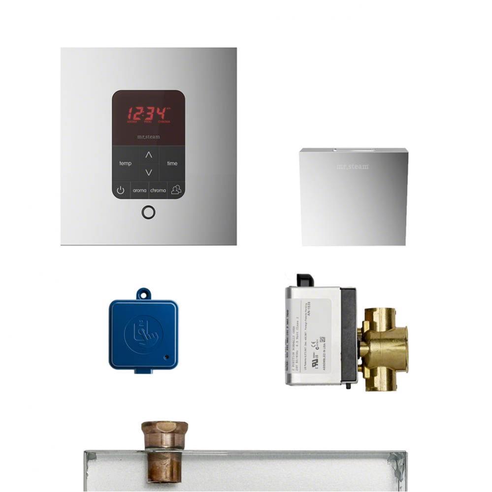 Butler Steam Shower Control Package with iTempoPlus Control and Aroma Designer SteamHead in Square