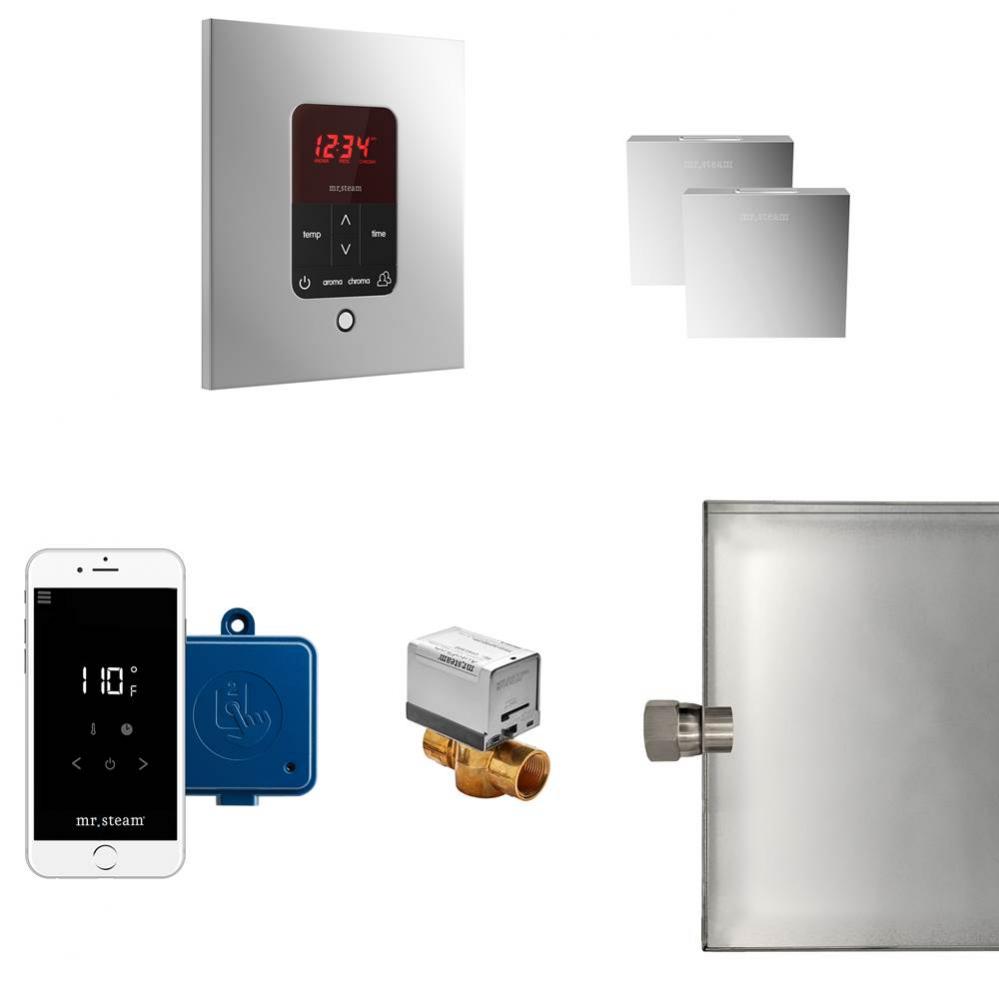 Butler Max Steam Shower Control Package with iTempoPlus Control and Aroma Designer SteamHead in Sq