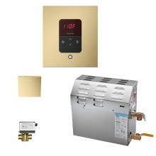 Mr. Steam 90C1ATSQSB - MS (iTempo) 5 kW (5000 W) Steam Shower Generator Package with iTempo Control in Square Satin Brass
