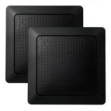 Mr. Steam MSSPEAKERSSQ-BK - MusicTherapy® Square Audio Speakers With Powerful Bass In Black