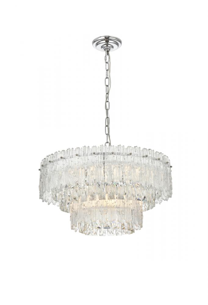 Pendant D21&#34; x H11&#34; L6 Chrome