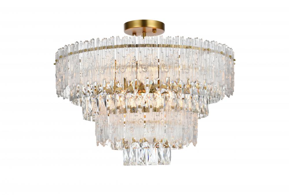 Emilia Flush D25&#34;H19&#34; E12 L8 Satin Gold
